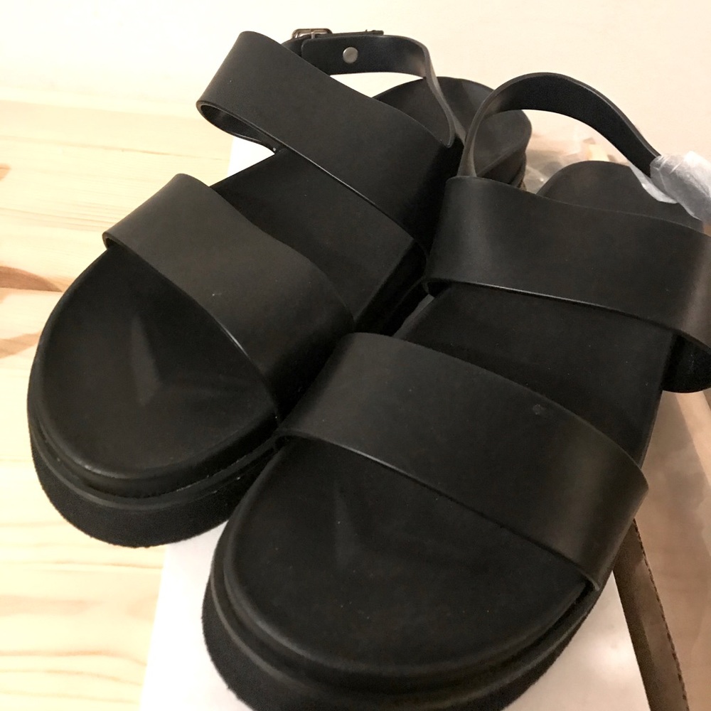 Black ASOS open-toe sandals
